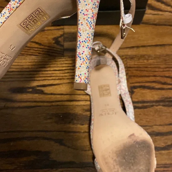 Jcrew leather glitter skinny strap sandals -Italian leather - Picture 6 of 8